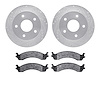 7402-40008 Drilled/Slotted Brake Rotors with Ultimate-Duty Brake Pads Kit [Silver], 2000-2001 Mopar, Position: Front - image 1