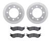 7402-40010 Drilled/Slotted Brake Rotors with Ultimate-Duty Brake Pads Kit [Silver], 2000-2002 Mopar, Position: Rear - image 1