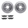 7402-40016 Drilled/Slotted Brake Rotors with Ultimate-Duty Brake Pads Kit [Silver], 2003-2003 Mopar, Position: Rear - image 1