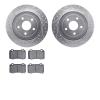 7402-42004 Drilled/Slotted Brake Rotors with Ultimate-Duty Brake Pads Kit [Silver], 2006-2010 Mopar, Position: Rear - image 1