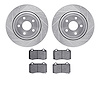 7402-42010 Drilled/Slotted Brake Rotors with Ultimate-Duty Brake Pads Kit [Silver], Fits Select Mopar, Position: Rear - image 1