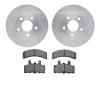 7402-47007 Drilled/Slotted Brake Rotors with Ultimate-Duty Brake Pads Kit [Silver], 1990-1993 GM, Position: Front - image 1