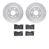 7402-47016 Drilled/Slotted Brake Rotors with Ultimate-Duty Brake Pads Kit [Silver], Fits Select GM, Position: Front - image 1