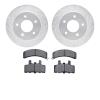 7402-48011 Drilled/Slotted Brake Rotors with Ultimate-Duty Brake Pads Kit [Silver], 1990-2002 GM, Position: Front - image 1
