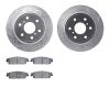 7402-48038 Drilled/Slotted Brake Rotors with Ultimate-Duty Brake Pads Kit [Silver], 2007-2014 GM, Position: Rear - image 1