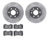 7402-48045 Drilled/Slotted Brake Rotors with Ultimate-Duty Brake Pads Kit [Silver], 2015-2020 GM, Position: Front - image 1