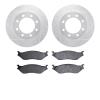 7402-54044 Drilled/Slotted Brake Rotors with Ultimate-Duty Brake Pads Kit [Silver], 1999-2001 Ford/Lincoln/Mercury/Mazda, Positi - image 1