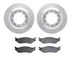 7402-54045 Drilled/Slotted Brake Rotors with Ultimate-Duty Brake Pads Kit [Silver], 1999-2004 Ford/Lincoln/Mercury/Mazda, Positi - image 1