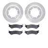 7402-54055 Drilled/Slotted Brake Rotors with Ultimate-Duty Brake Pads Kit [Silver], 1999-2007 Ford/Lincoln/Mercury/Mazda, Positi - image 1