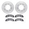 7402-54057 Drilled/Slotted Brake Rotors with Ultimate-Duty Brake Pads Kit [Silver], 1999-2004 Ford/Lincoln/Mercury/Mazda, Positi - image 1