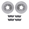 7402-54065 Drilled/Slotted Brake Rotors with Ultimate-Duty Brake Pads Kit [Silver], 2006-2010 Ford/Lincoln/Mercury/Mazda, Positi - image 1