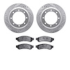 7402-54086 Drilled/Slotted Brake Rotors with Ultimate-Duty Brake Pads Kit [Silver], 2010-2012 Ford/Lincoln/Mercury/Mazda, Positi - image 1