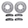 7402-54101 Drilled/Slotted Brake Rotors with Ultimate-Duty Brake Pads Kit [Silver], Fits Select Ford/Lincoln/Mercury/Mazda, Posi - image 1