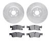 7402-63002 Drilled/Slotted Brake Rotors with Ultimate-Duty Brake Pads Kit [Silver], 2012-2018 Mercedes-Benz, Position: Front - image 1