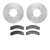 7402-67007 Drilled/Slotted Brake Rotors with Ultimate-Duty Brake Pads Kit [Silver], 2012-2021 Infiniti/Nissan, Position: Front - image 1