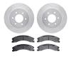 7402-67008 Drilled/Slotted Brake Rotors with Ultimate-Duty Brake Pads Kit [Silver], Fits Select Infiniti/Nissan, Position: Front - image 1