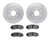 7402-67010 Drilled/Slotted Brake Rotors with Ultimate-Duty Brake Pads Kit [Silver], Fits Select Infiniti/Nissan, Position: Rear - image 1