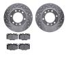 7402-76003 Drilled/Slotted Brake Rotors with Ultimate-Duty Brake Pads Kit [Silver], 1981-1985 Lexus/Toyota/Scion, Position: Fron - image 1