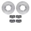 7402-76009 Drilled/Slotted Brake Rotors with Ultimate-Duty Brake Pads Kit [Silver], 1991-1998 Lexus/Toyota/Scion, Position: Fron - image 1