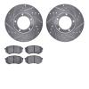 7402-76011 Drilled/Slotted Brake Rotors with Ultimate-Duty Brake Pads Kit [Silver], 1995-2004 Lexus/Toyota/Scion, Position: Fron - image 1