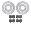 7402-92002 Drilled/Slotted Brake Rotors with Ultimate-Duty Brake Pads Kit [Silver], 2008-2017 Mitsubishi, Position: Front - image 1