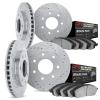 7404-54034 Drilled/Slotted Brake Rotors with Ultimate-Duty Brake Pads Kit [Silver], 2004-2008 Ford/Lincoln/Mercury/Mazda, Positi - image 1
