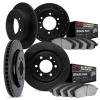 7404-67004 Drilled/Slotted Brake Rotors with Ultimate-Duty Brake Pads Kit [Silver], 2007-2015 Infiniti/Nissan, Position: Front a - image 1