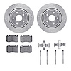 7412-42011 Drilled/Slotted Brake Rotors with Ultimate-Duty Brake Pads Kit & Hardware [Silver], 2018-2021 Mopar, Position: Rear - image 1