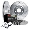 7412-42019 Drilled/Slotted Brake Rotors with Ultimate-Duty Brake Pads Kit & Hardware [Silver], 1978-1978 Mopar, Position: Front - image 2