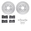 7412-47016 Drilled/Slotted Brake Rotors with Ultimate-Duty Brake Pads Kit & Hardware [Silver], Fits Select GM, Position: Front - image 1