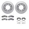 7412-48033 Drilled/Slotted Brake Rotors with Ultimate-Duty Brake Pads Kit & Hardware [Silver], 2005-2005 GM, Position: Rear - image 1