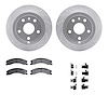 7412-48041 Drilled/Slotted Brake Rotors with Ultimate-Duty Brake Pads Kit & Hardware [Silver], 2009-2020 GM, Position: Rear - image 1