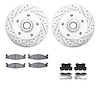 7412-54022 Drilled/Slotted Brake Rotors with Ultimate-Duty Brake Pads Kit & Hardware [Silver], 1994-2001 Ford/Lincoln/Mercury/Ma - image 1