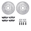 7412-54025 Drilled/Slotted Brake Rotors with Ultimate-Duty Brake Pads Kit & Hardware [Silver], 2000-2004 Ford/Lincoln/Mercury/Ma - image 1
