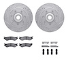 7412-54036 Drilled/Slotted Brake Rotors with Ultimate-Duty Brake Pads Kit & Hardware [Silver], 1997-2004 Ford/Lincoln/Mercury/Ma - image 1