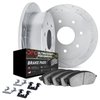 7412-54037 Drilled/Slotted Brake Rotors with Ultimate-Duty Brake Pads Kit & Hardware [Silver], 1997-2004 Ford/Lincoln/Mercury/Ma - image 2