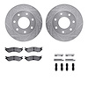 7412-54038 Drilled/Slotted Brake Rotors with Ultimate-Duty Brake Pads Kit & Hardware [Silver], 1997-2004 Ford/Lincoln/Mercury/Ma - image 1