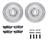 7412-54039 Drilled/Slotted Brake Rotors with Ultimate-Duty Brake Pads Kit & Hardware [Silver], 1997-2000 Ford/Lincoln/Mercury/Ma - image 1