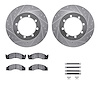 7412-54040 Drilled/Slotted Brake Rotors with Ultimate-Duty Brake Pads Kit & Hardware [Silver], 2003-2007 Ford/Lincoln/Mercury/Ma - image 1