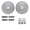 7412-54041 Drilled/Slotted Brake Rotors with Ultimate-Duty Brake Pads Kit & Hardware [Silver], 1997-2002 Ford/Lincoln/Mercury/Ma - image 1