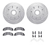 7412-54049 Drilled/Slotted Brake Rotors with Ultimate-Duty Brake Pads Kit & Hardware [Silver], 1999-2002 Ford/Lincoln/Mercury/Ma - image 1