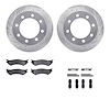 7412-54054 Drilled/Slotted Brake Rotors with Ultimate-Duty Brake Pads Kit & Hardware [Silver], 1999-2007 Ford/Lincoln/Mercury/Ma - image 1