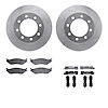 7412-54063 Drilled/Slotted Brake Rotors with Ultimate-Duty Brake Pads Kit & Hardware [Silver], 1999-2005 Ford/Lincoln/Mercury/Ma - image 1