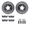 7412-54066 Drilled/Slotted Brake Rotors with Ultimate-Duty Brake Pads Kit & Hardware [Silver], 2006-2010 Ford/Lincoln/Mercury/Ma - image 1