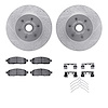 7412-54071 Drilled/Slotted Brake Rotors with Ultimate-Duty Brake Pads Kit & Hardware [Silver], 2004-2008 Ford/Lincoln/Mercury/Ma - image 1