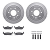 7412-54076 Drilled/Slotted Brake Rotors with Ultimate-Duty Brake Pads Kit & Hardware [Silver], 2004-2011 Ford/Lincoln/Mercury/Ma - image 1