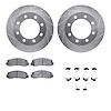7412-54081 Drilled/Slotted Brake Rotors with Ultimate-Duty Brake Pads Kit & Hardware [Silver], 2005-2011 Ford/Lincoln/Mercury/Ma - image 1