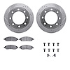 7412-54084 Drilled/Slotted Brake Rotors with Ultimate-Duty Brake Pads Kit & Hardware [Silver], 2005-2007 Ford/Lincoln/Mercury/Ma - image 1