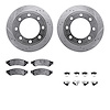 7412-54085 Drilled/Slotted Brake Rotors with Ultimate-Duty Brake Pads Kit & Hardware [Silver], 2010-2012 Ford/Lincoln/Mercury/Ma - image 1