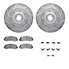 7412-54088 Drilled/Slotted Brake Rotors with Ultimate-Duty Brake Pads Kit & Hardware [Silver], 2005-2007 Ford/Lincoln/Mercury/Ma - image 1